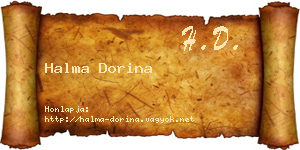 Halma Dorina névjegykártya